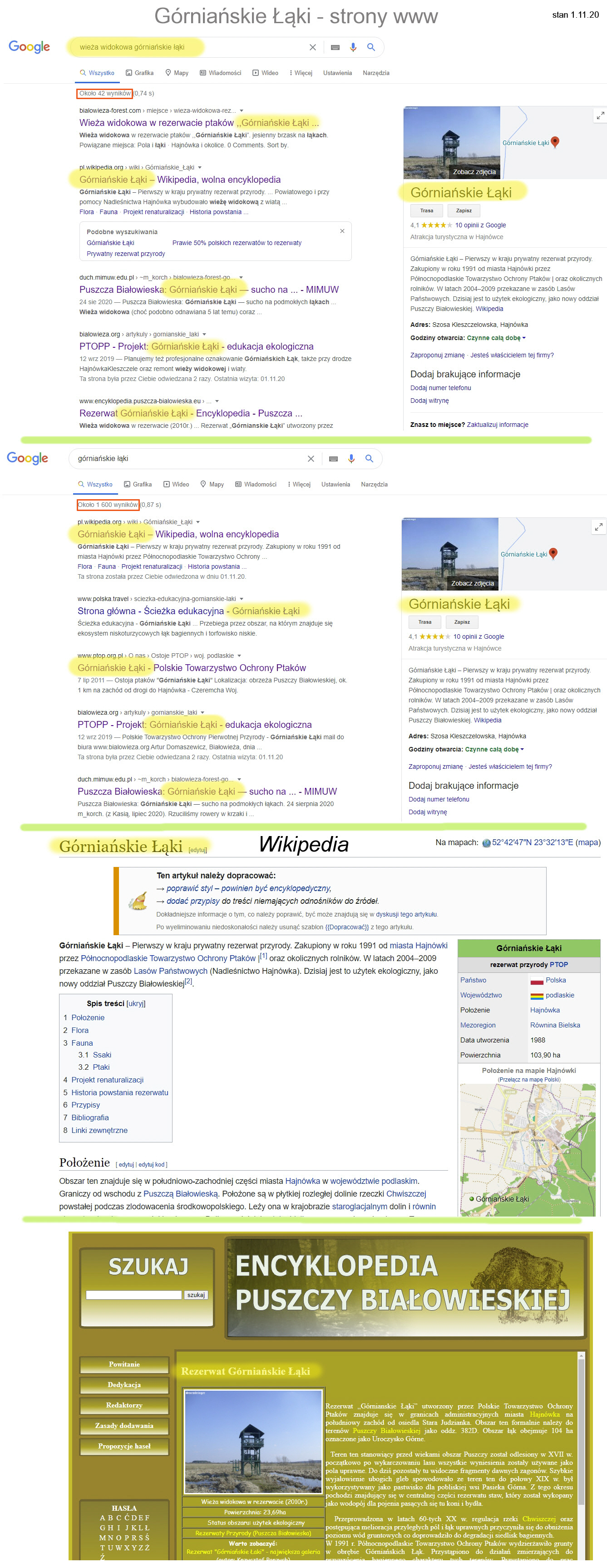 Górniańskie Łąki na www